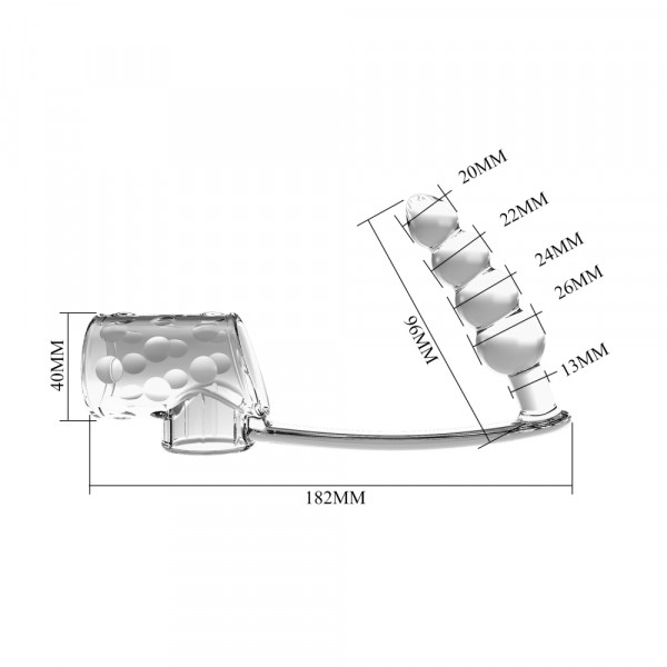 Насадка открытая + анальная пробка "Pretty Love Bigger Thicker" гелевая