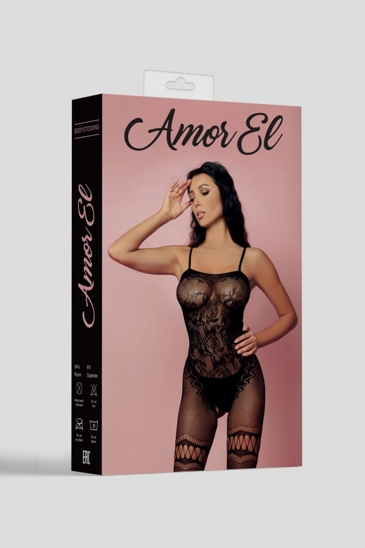 Кетсьют с пикантным вырезом "Amor El Valencia" черный, S/L