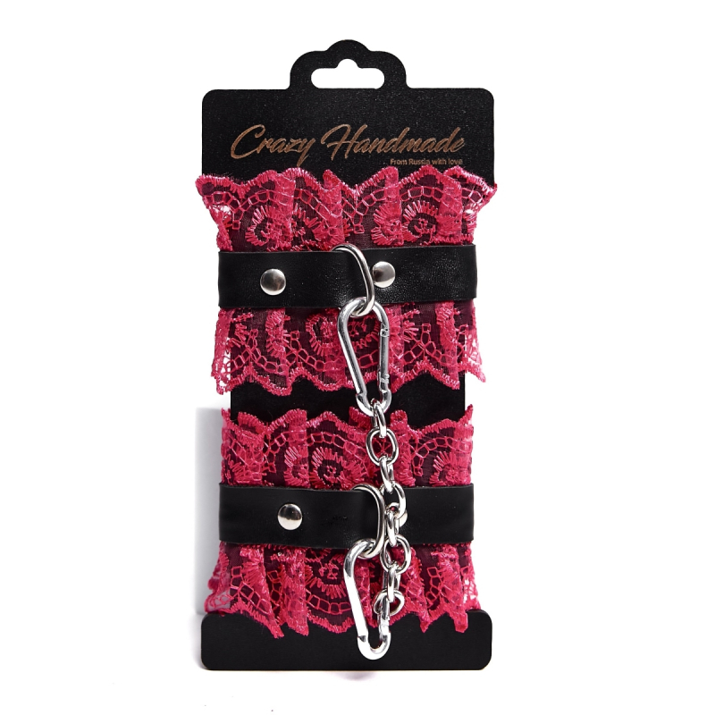 Оковы "Crazy Handmade" кружево фуксия 
