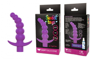 Пробка с вибрацией "Sweet Toys" рельефная, фиолетовая