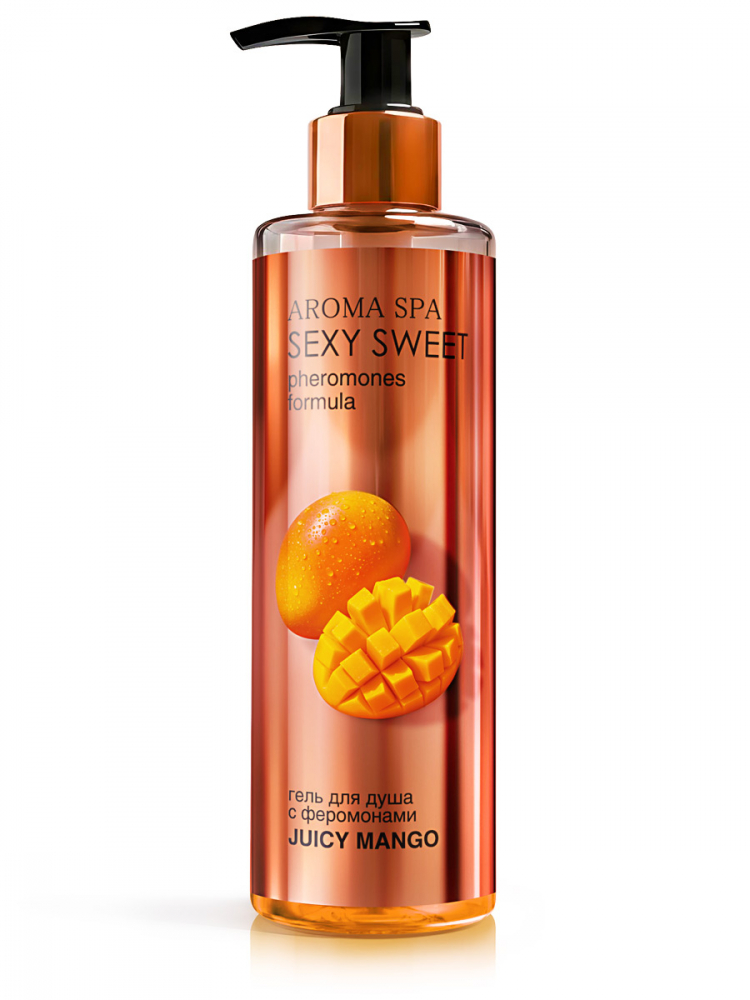 Гель для душа с ароматом манго и феромонами "Aroma Spa Sexy Sweet Juicy Mango" 200ml 